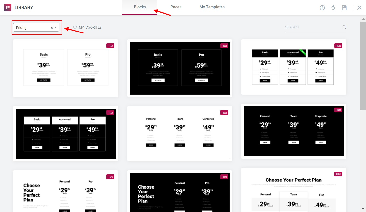 Create a Dual/Variable Pricing Table with Elementor Page Builder