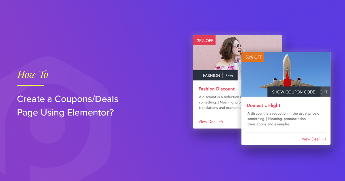 How To Create A Coupons Deals Page Using Elementor Powerpack For Elementor