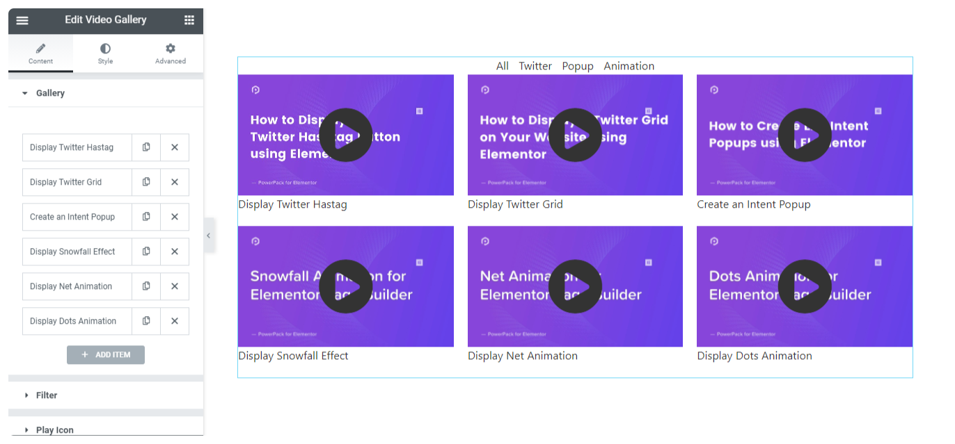 Create a Video Gallery Section with Elementor - PowerPack Addons for ...
