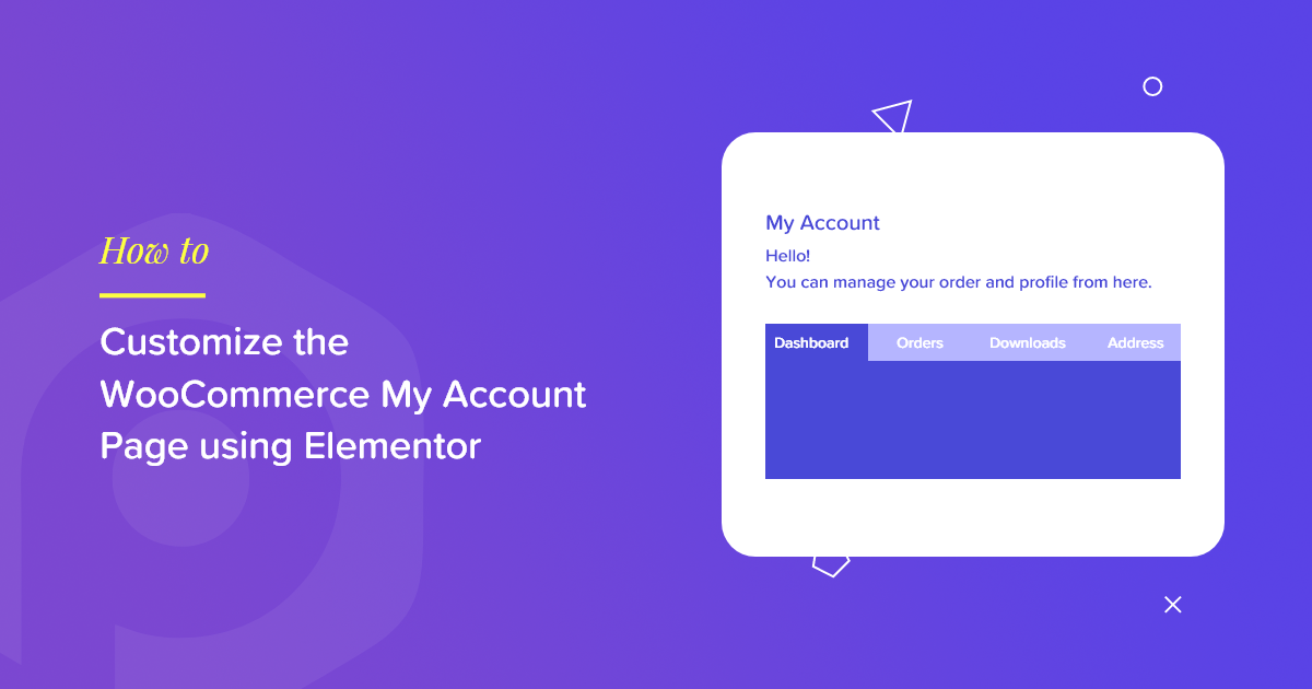 WooCommerce My Account Page