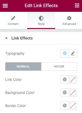 PowerPack's Link Effects Styling