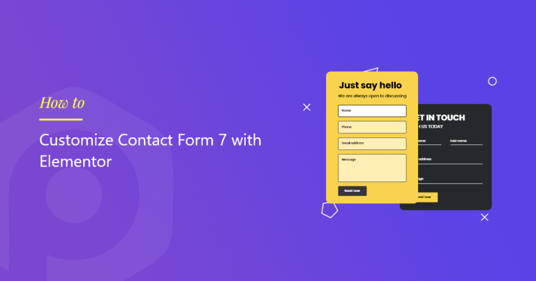 customize contact form 7 with elementor